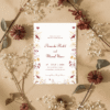 autumn wildflower wedding invitation suite: (digital download)