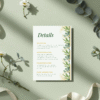 sage green wedding invitation template | minimalist botanical invite set | editable digital download
