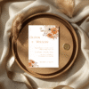 autumn wildflower wedding invitation template | boho floral printable invite | editable wedding suite