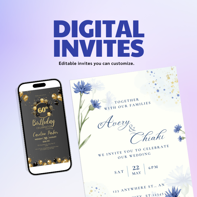About Us digital invites