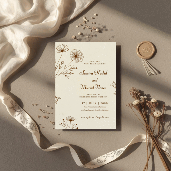 fall wedding invitation