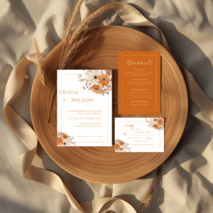 autumn wildflower wedding invitation template | boho floral printable invite | editable wedding suite
