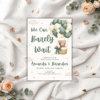 editable neutral baby shower invitation | teddy bear boho beige printable digital download