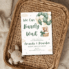editable neutral baby shower invitation | teddy bear boho beige printable digital download